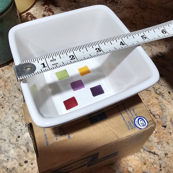 Colorful Square Pattern Bowl - Picture 4 of 10